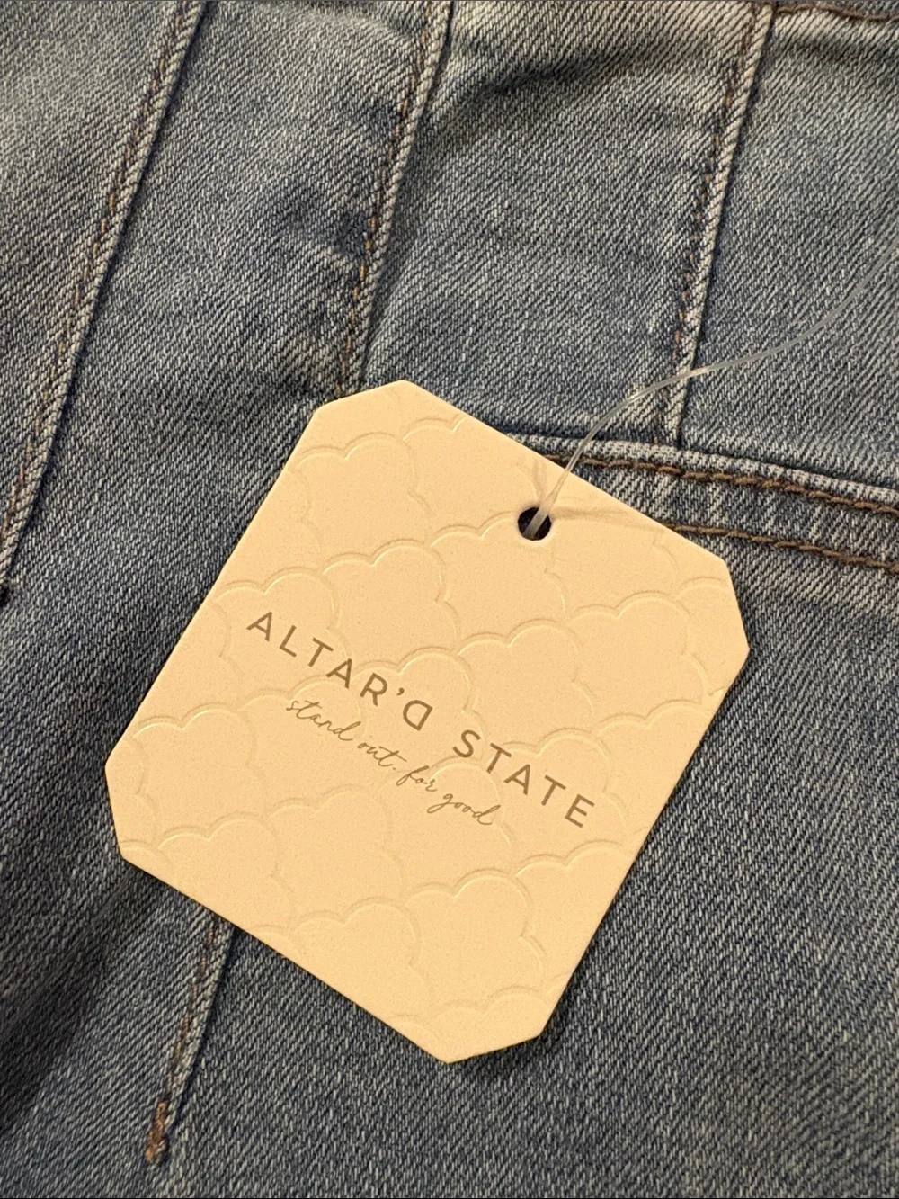 🎉NWT! Altar'd State Light Blue Flare Jeans - Picture 3 of 6